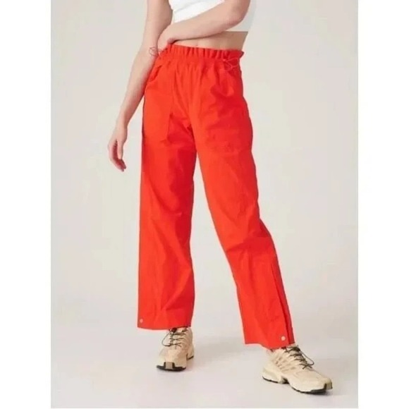 Athleta Pants - Athleta Trekkie High Rise Parachute Pant In Vermillion Orange Women's Size 4